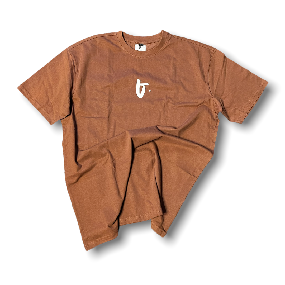 koszulka streetwear w kolorze brązowym 